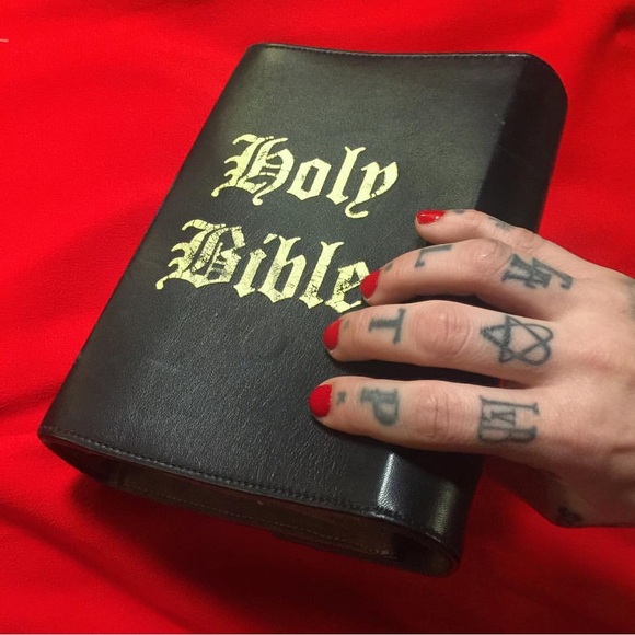 Bible woman's purse Skinny Bags vegan leather spell book handbag... - Picture 1 of 6